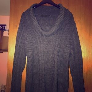Grey cowl-neck cable knit sweater. Worn once.